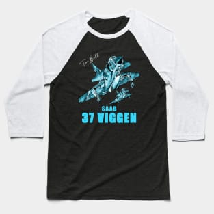 Saab 37 Viggen Swedish Multi Combat Aircraft Baseball T-Shirt